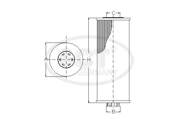 SCT GERMANY alyvos filtras SH 4040 P